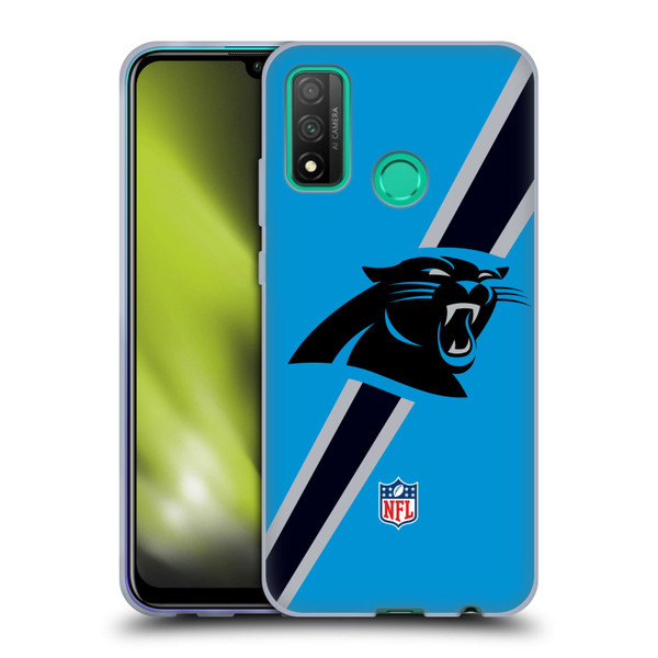 NFL Carolina Panthers Logo Stripes Soft Gel Case for Huawei P Smart (2020)
