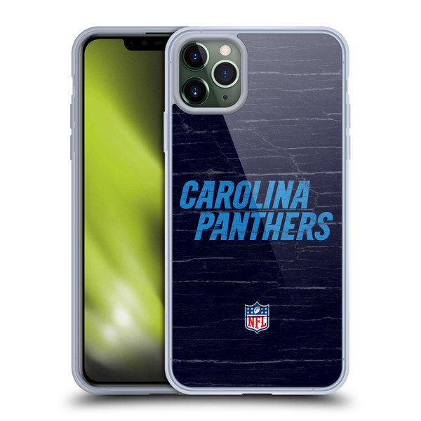 NFL Carolina Panthers Logo Distressed Look Soft Gel Case for Apple iPhone 11 Pro Max
