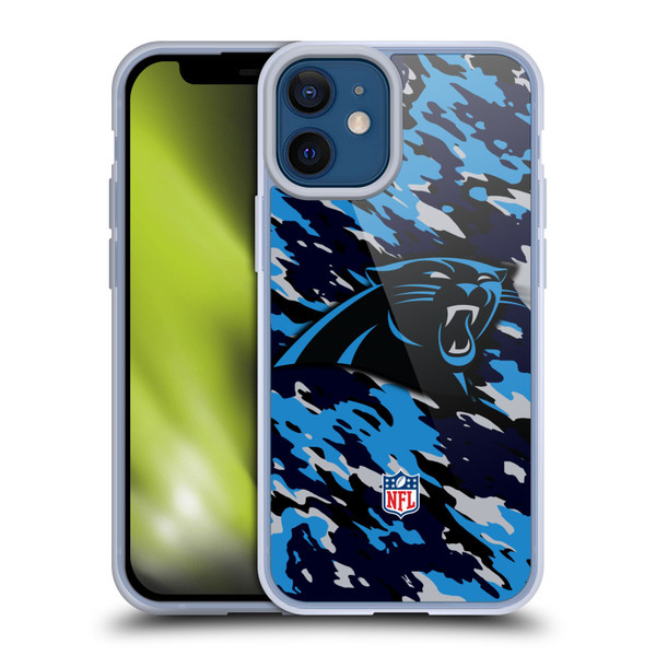 NFL Carolina Panthers Logo Camou Soft Gel Case for Apple iPhone 12 Mini