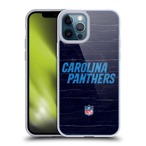 NFL Carolina Panthers Logo Distressed Look Soft Gel Case for Apple iPhone 12 Pro Max