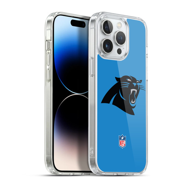 NFL Carolina Panthers Logo Plain Soft Gel Case for Apple iPhone 13 Pro Max & MagSafe