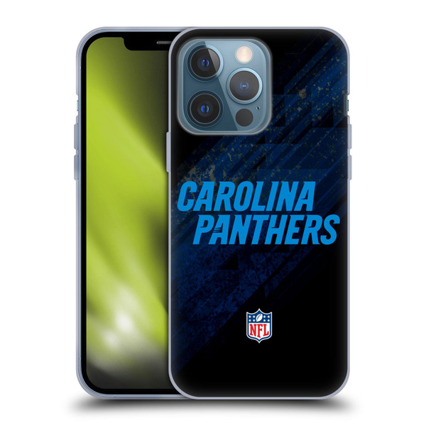 NFL Carolina Panthers Logo Blur Soft Gel Case for Apple iPhone 13 Pro