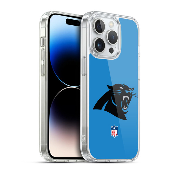 NFL Carolina Panthers Logo Plain Soft Gel Case for Apple iPhone 14 Pro & MagSafe