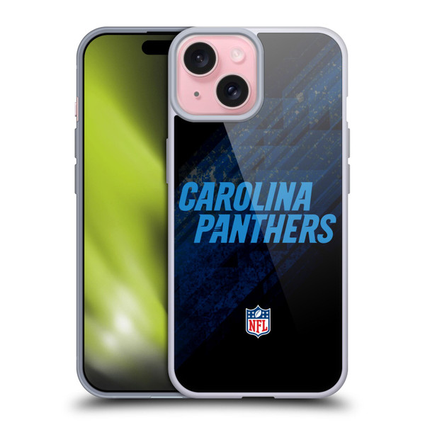 NFL Carolina Panthers Logo Blur Soft Gel Case for Apple iPhone 15