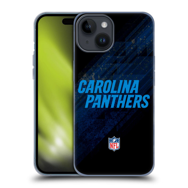 NFL Carolina Panthers Logo Blur Soft Gel Case for Apple iPhone 15