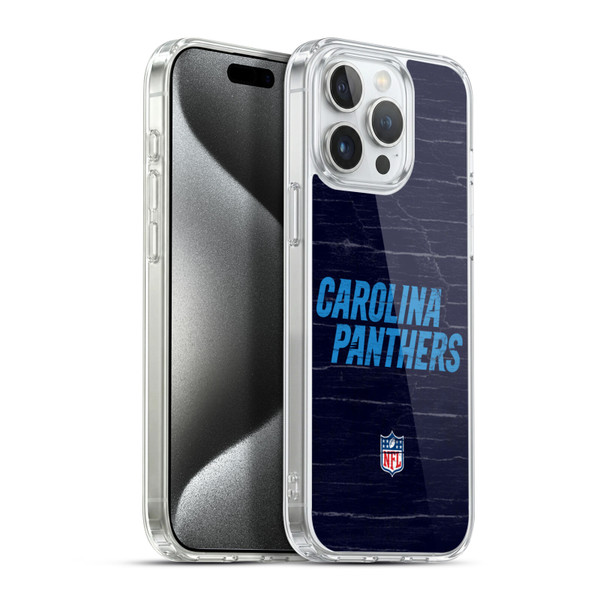 NFL Carolina Panthers Logo Distressed Look Soft Gel Case for Apple iPhone 15 Pro Max & MagSafe