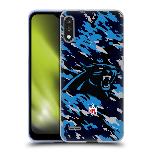 NFL Carolina Panthers Logo Camou Soft Gel Case for LG K22