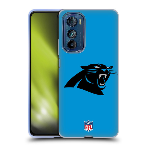 NFL Carolina Panthers Logo Plain Soft Gel Case for Motorola Edge 30