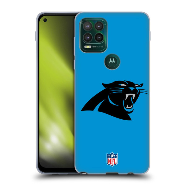 NFL Carolina Panthers Logo Plain Soft Gel Case for Motorola Moto G Stylus 5G 2021