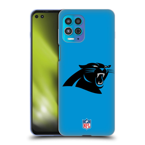 NFL Carolina Panthers Logo Plain Soft Gel Case for Motorola Moto G100