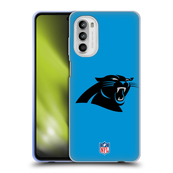 NFL Carolina Panthers Logo Plain Soft Gel Case for Motorola Moto G52