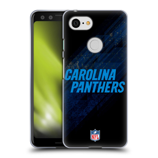 NFL Carolina Panthers Logo Blur Soft Gel Case for Google Pixel 3