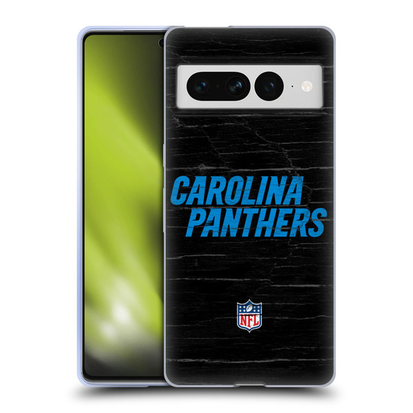 NFL Carolina Panthers Logo Distressed Look Soft Gel Case for Google Pixel 7 Pro