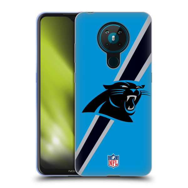 NFL Carolina Panthers Logo Stripes Soft Gel Case for Nokia 5.3