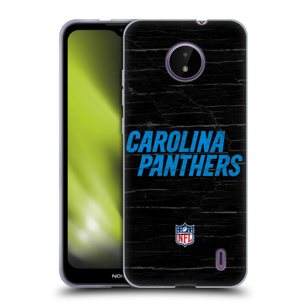 NFL Carolina Panthers Logo Distressed Look Soft Gel Case for Nokia C10 / C20