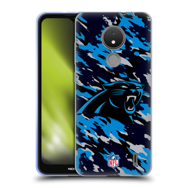 NFL Carolina Panthers Logo Camou Soft Gel Case for Nokia C21