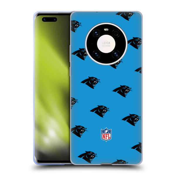 NFL Carolina Panthers Artwork Patterns Soft Gel Case for Huawei Mate 40 Pro 5G