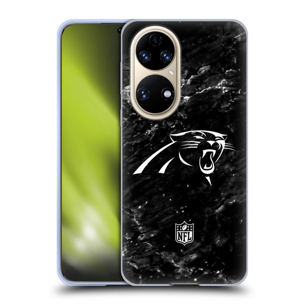NFL Carolina Panthers Artwork Marble Soft Gel Case for Huawei P50