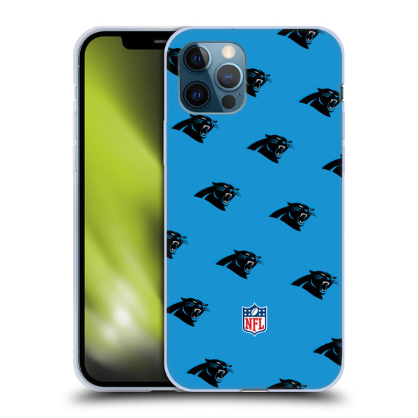 NFL Carolina Panthers Artwork Patterns Soft Gel Case for Apple iPhone 12 / iPhone 12 Pro