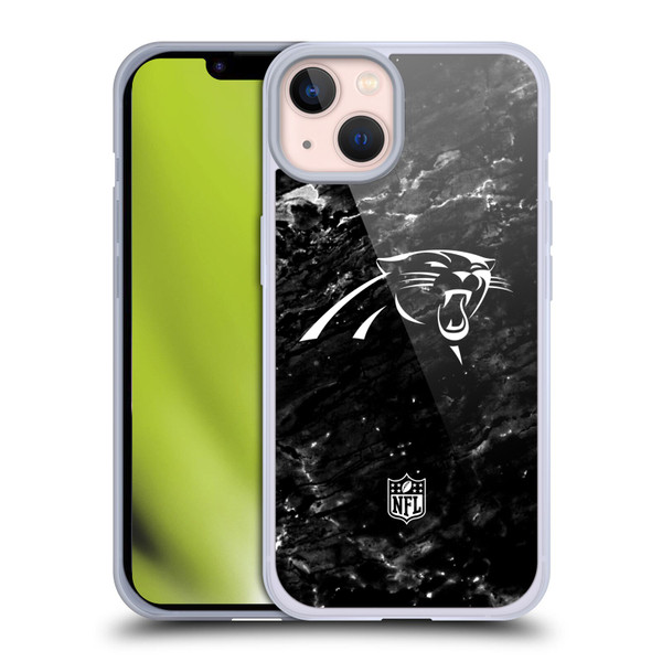 NFL Carolina Panthers Artwork Marble Soft Gel Case for Apple iPhone 13