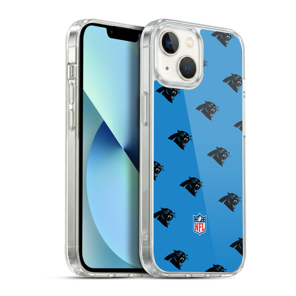 NFL Carolina Panthers Artwork Patterns Soft Gel Case for Apple iPhone 13