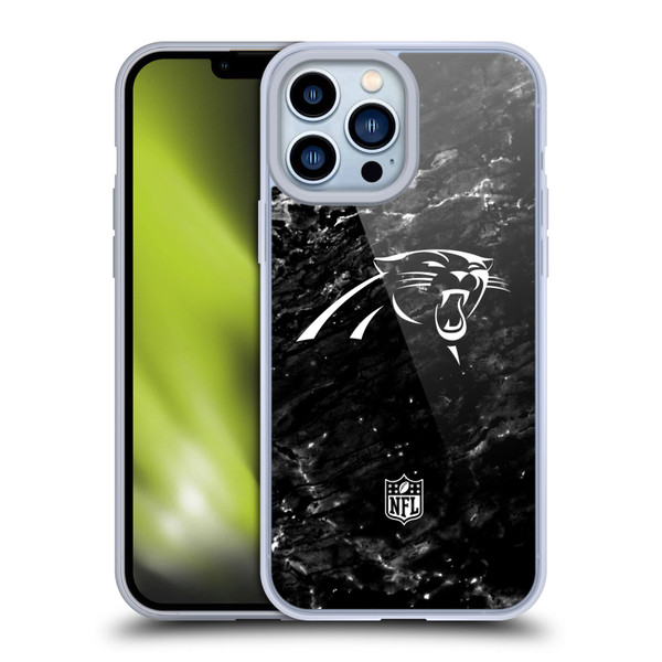 NFL Carolina Panthers Artwork Marble Soft Gel Case for Apple iPhone 13 Pro Max