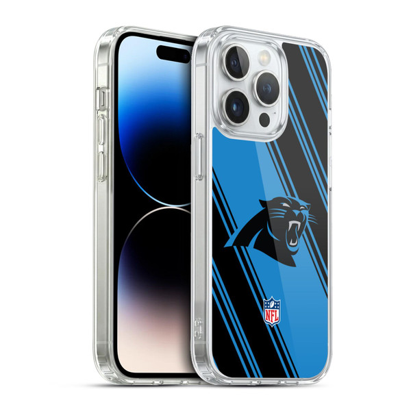 NFL Carolina Panthers Artwork Stripes Soft Gel Case for Apple iPhone 13 Pro & MagSafe