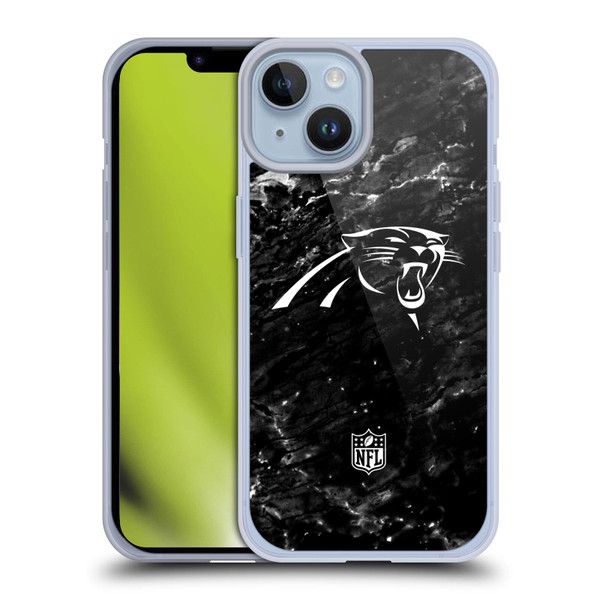 NFL Carolina Panthers Artwork Marble Soft Gel Case for Apple iPhone 14