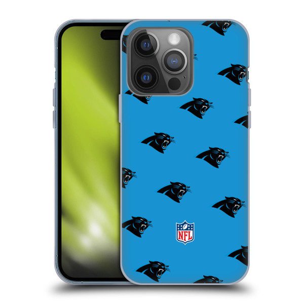 NFL Carolina Panthers Artwork Patterns Soft Gel Case for Apple iPhone 14 Pro
