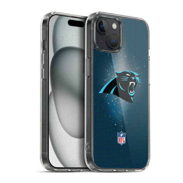 NFL Carolina Panthers Artwork LED Soft Gel Case for Apple iPhone 15 Plus & MagSafe