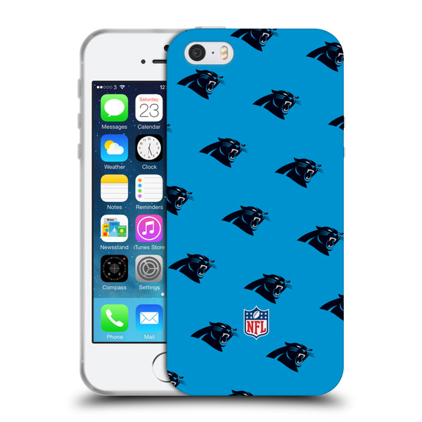NFL Carolina Panthers Artwork Patterns Soft Gel Case for Apple iPhone 5 / 5s / iPhone SE 2016