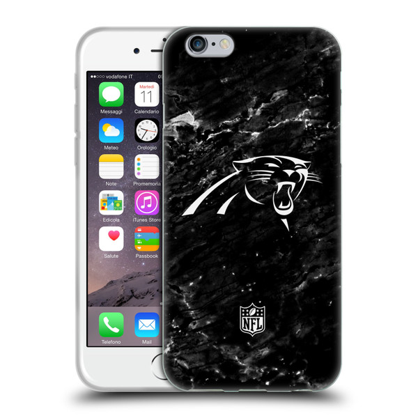 NFL Carolina Panthers Artwork Marble Soft Gel Case for Apple iPhone 6 / iPhone 6s