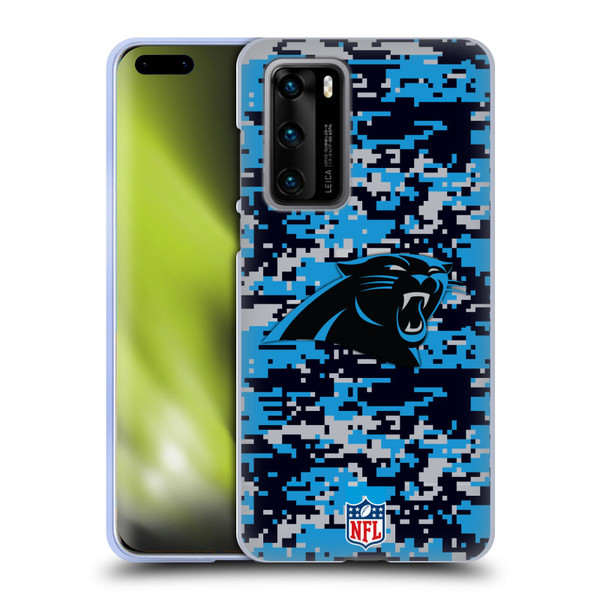 NFL Carolina Panthers Graphics Digital Camouflage Soft Gel Case for Huawei P40 5G