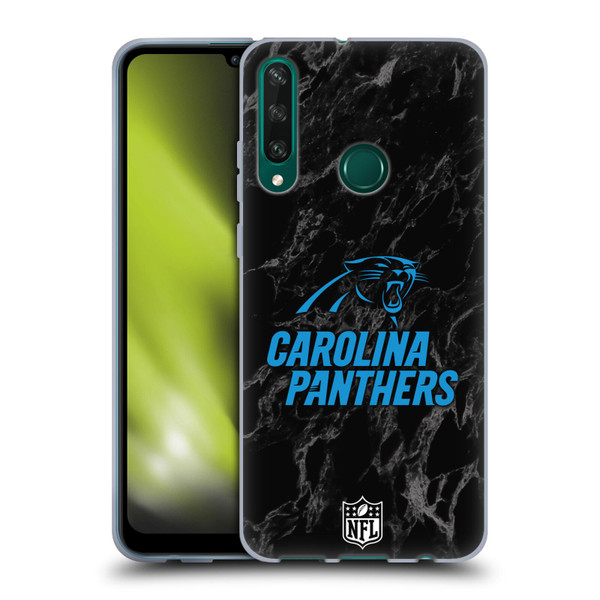 NFL Carolina Panthers Graphics Coloured Marble Soft Gel Case for Huawei Y6p