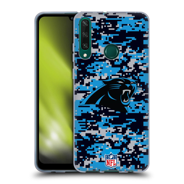 NFL Carolina Panthers Graphics Digital Camouflage Soft Gel Case for Huawei Y6p