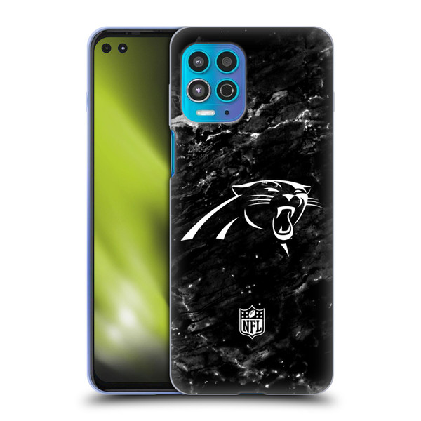 NFL Carolina Panthers Artwork Marble Soft Gel Case for Motorola Moto G100