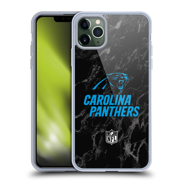 NFL Carolina Panthers Graphics Coloured Marble Soft Gel Case for Apple iPhone 11 Pro Max