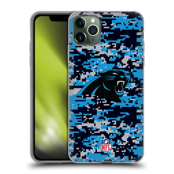NFL Carolina Panthers Graphics Digital Camouflage Soft Gel Case for Apple iPhone 11 Pro Max