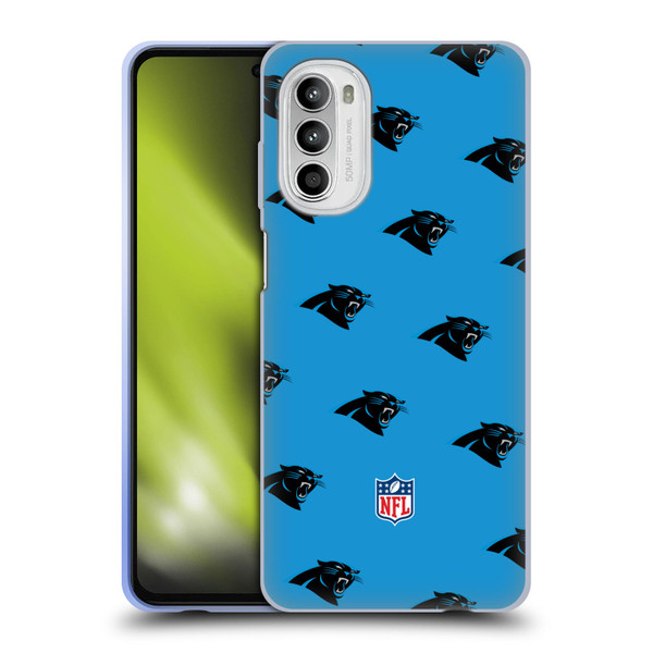 NFL Carolina Panthers Artwork Patterns Soft Gel Case for Motorola Moto G52