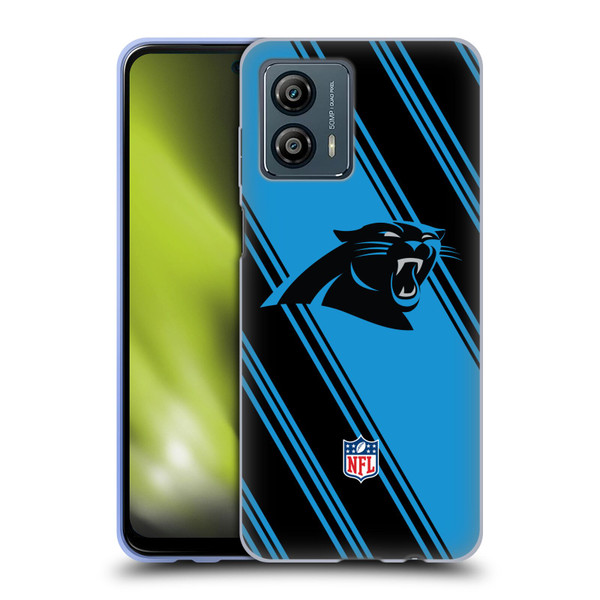NFL Carolina Panthers Artwork Stripes Soft Gel Case for Motorola Moto G53 5G
