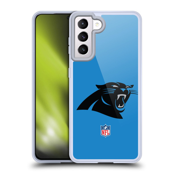 NFL Carolina Panthers Logo Plain Soft Gel Case for Samsung Galaxy S21 5G
