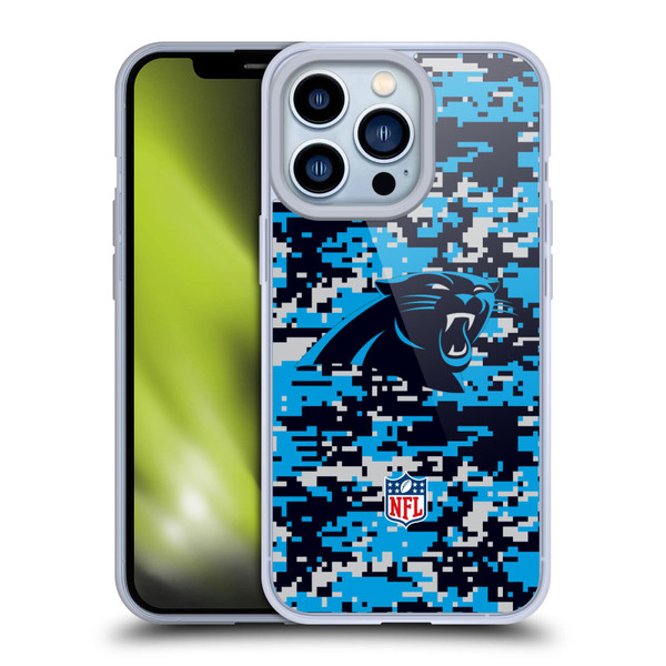 NFL Carolina Panthers Graphics Digital Camouflage Soft Gel Case for Apple iPhone 13 Pro