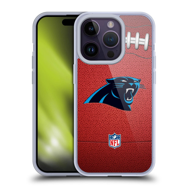 NFL Carolina Panthers Graphics Football Soft Gel Case for Apple iPhone 14 Pro