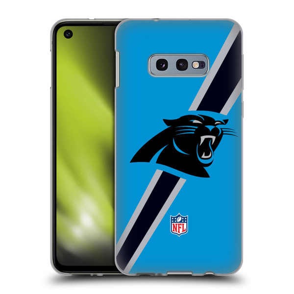 NFL Carolina Panthers Logo Stripes Soft Gel Case for Samsung Galaxy S10e