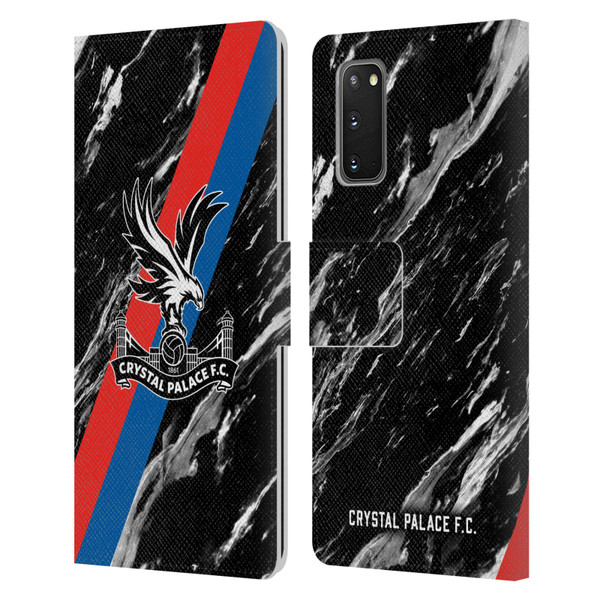 Crystal Palace FC Crest Black Marble Leather Book Wallet Case Cover For Samsung Galaxy S20 / S20 5G