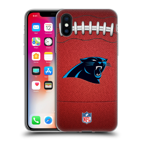 NFL Carolina Panthers Graphics Football Soft Gel Case for Apple iPhone X / iPhone XS