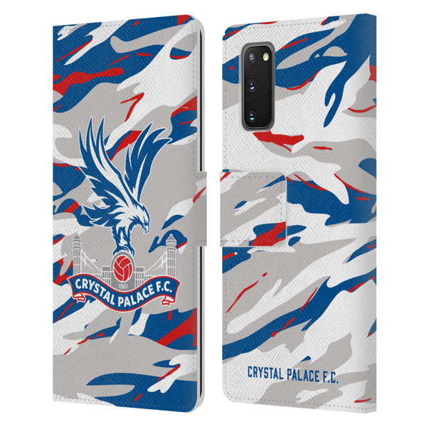 Crystal Palace FC Crest Camouflage Leather Book Wallet Case Cover For Samsung Galaxy S20 / S20 5G