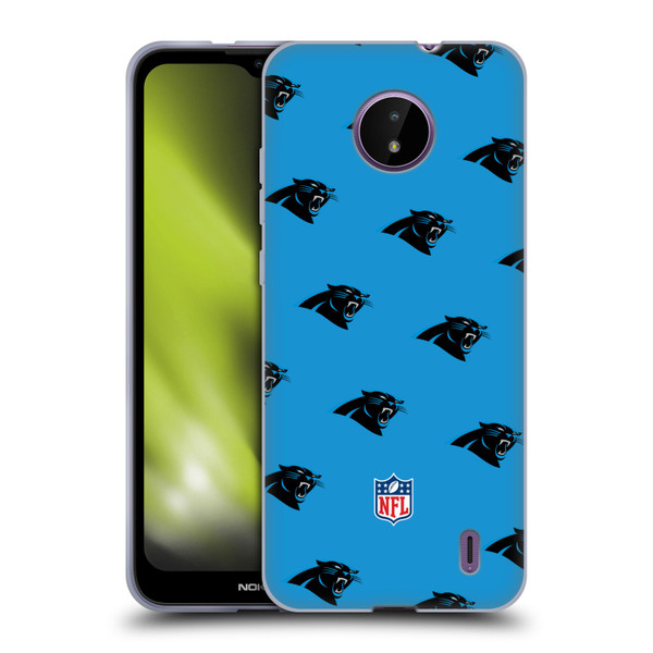 NFL Carolina Panthers Artwork Patterns Soft Gel Case for Nokia C10 / C20