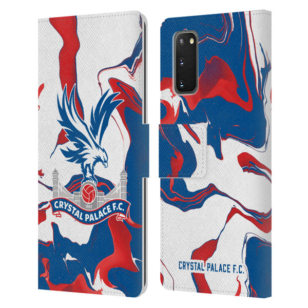 Crystal Palace FC Crest Marble Leather Book Wallet Case Cover For Samsung Galaxy S20 / S20 5G