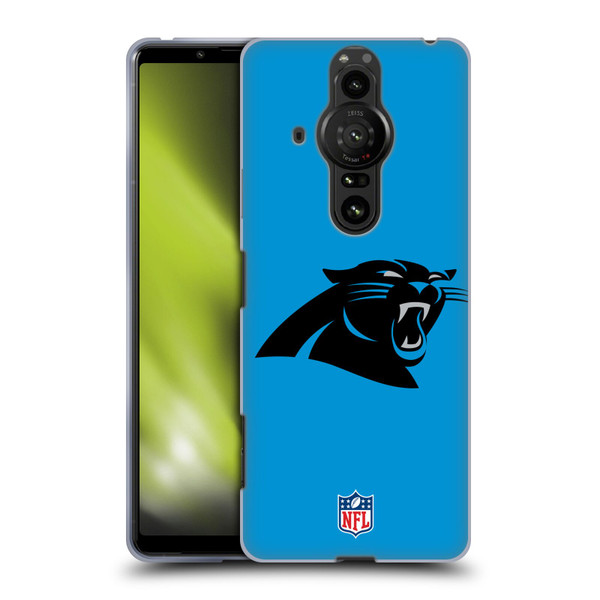 NFL Carolina Panthers Logo Plain Soft Gel Case for Sony Xperia Pro-I